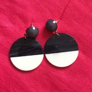 Black & White Marble Earrings